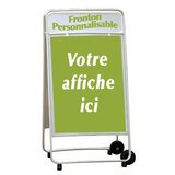 Chevalet porte-affiche repliable double face