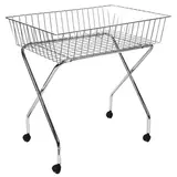 Bac soldeur sur pied métal chromé 95 x 65 x 95 cm - Soldeur corbeille - Bac de fouille