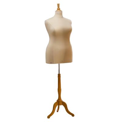 Mannequin couture femme - buste couture femme grande taille XXXL, pied tripode, beige - Bustes couture, torses couture