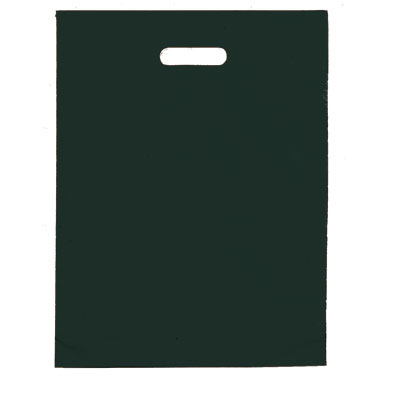 Sac plastique noir 50 x 5 x 50 cm Polyéthylène 55µ - Paquet de 100 - Sacs plastique unis, poignées découpées