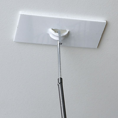 Platine adhésive - Blanc - L 40 x P 20 mm - Paquet de 20 - Éléments de suspension-1