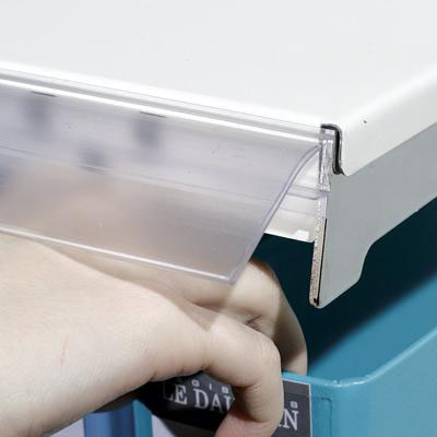 Porte étiquette adhésif basculant - Porte-étiquettes pour tablettes