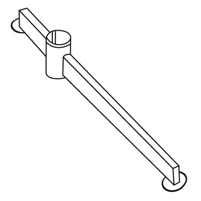 Embase déportée 1 branche - Ligne Memphis