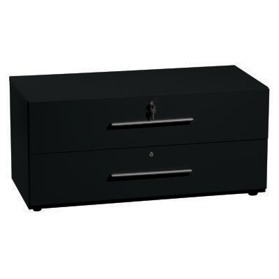 Meuble bas 2 tiroirs + serrure - Caissons de rangement