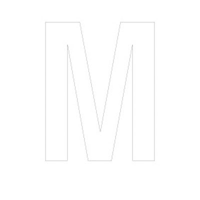 Lettre adhésive M - Lettres et chiffres adhésifs