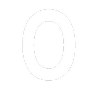 Lettre adhésive O - Lettres et chiffres adhésifs