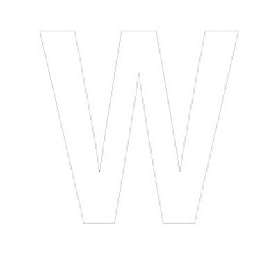 Lettre adhésive W - Lettres et chiffres adhésifs