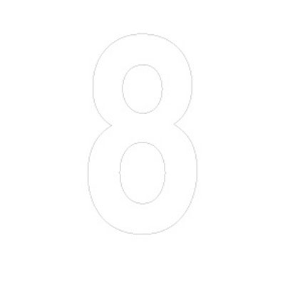Chiffre adhésif 8 - Lettres et chiffres adhésifs