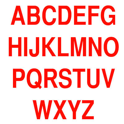 Lettres adhésifs - Lettres et chiffres adhésifs