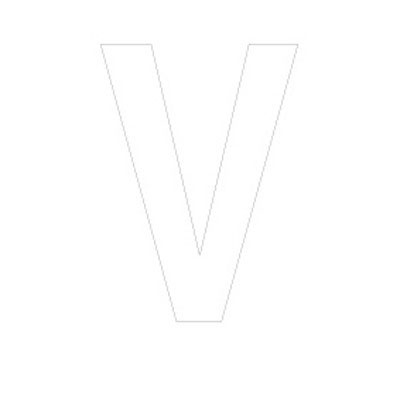 Lettre adhésive V - Lettres et chiffres adhésifs