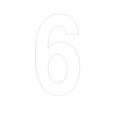 Chiffre adhésif 6 - Lettres et chiffres adhésifs
