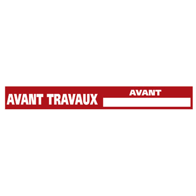 Affiche promo Avant travaux 165 x 20 cm rouge / blanc - Affiches Destockage / Liquidation