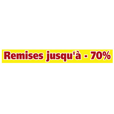 Affiche Remises jusqu'à -70% - Affiches Destockage / Liquidation
