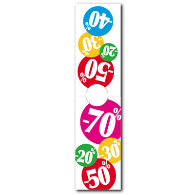 Affiche mannequin Soldes 20% 30% 40% 50% 70% L 40 × H 165 cm - T-shirts Soldes