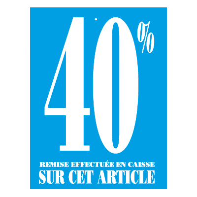 Étiquettes -40% - Affiches et Étiquettes promo Journées Françaises