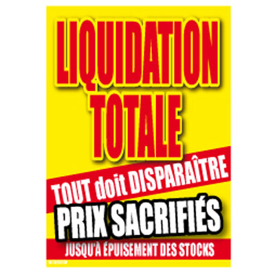 Affiche Liquidation Totale - Affiches Liquidation