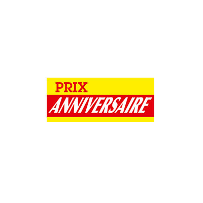 Affiche promo Prix Anniversaire 68 × 28 cm rouge / jaune - Affiches Soldes