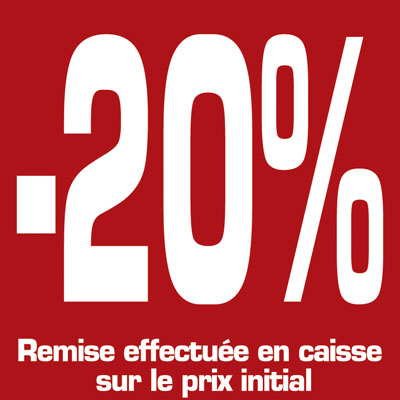 Affiche -20% - Affiches et Étiquettes promo Journées Françaises