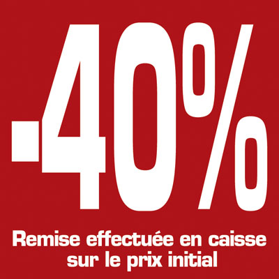 Affiche -40% - Affiches et Étiquettes promo Journées Françaises