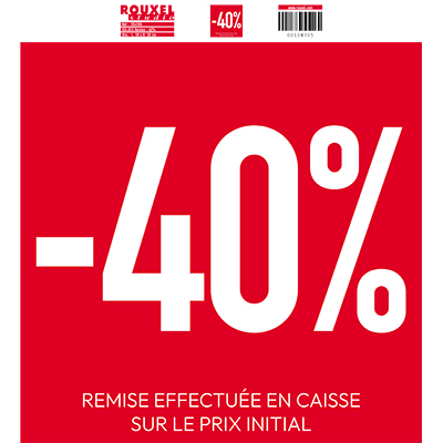Affiche -40% - Affiches prix et pourcentages
