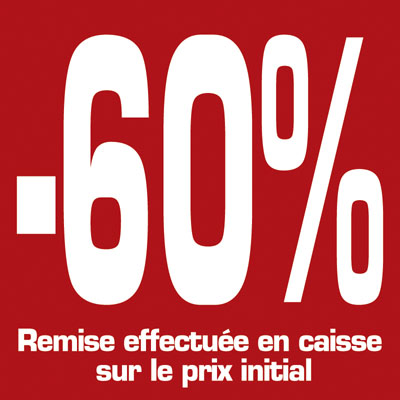 Affiche -60% - Affiches et Étiquettes promo Journées Françaises