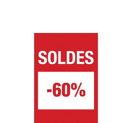 Affiche Soldes -60% - Affichage Soldes - Rouxel