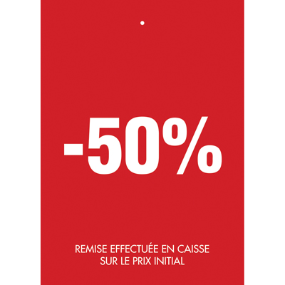 Étiquettes à trou -50% - Étiquettes Soldes