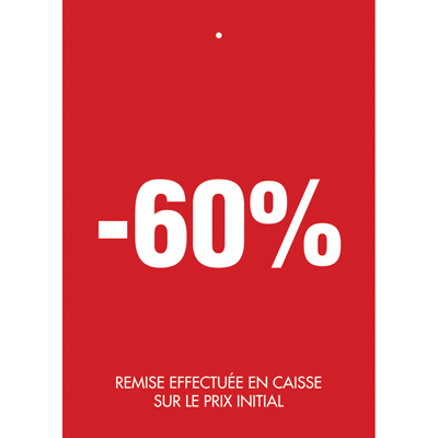 Étiquettes à trou -60% - Étiquettes Soldes