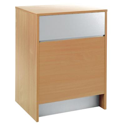 Comptoir d'accueil hêtre/gris 62,5 x 51 x 88 cm - Comptoirs Easy
