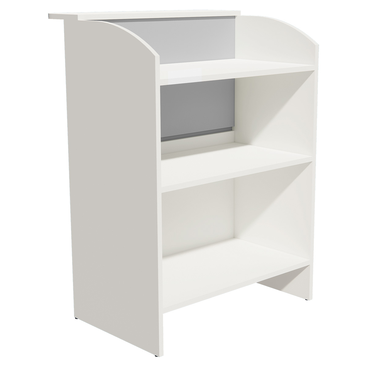 Comptoir d'accueil blanc / gris 80 x 51 x 112 cm - Comptoirs Easy-1