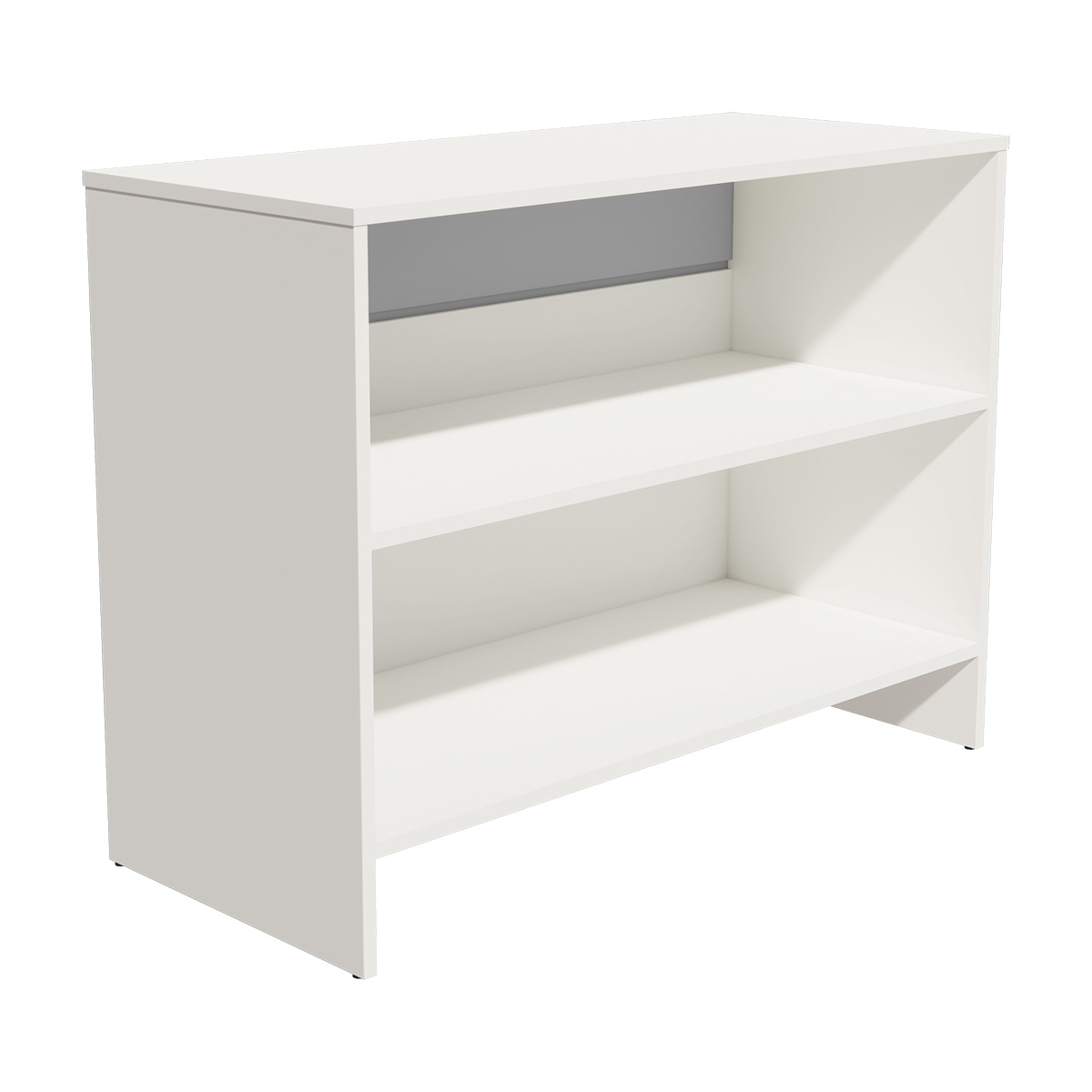 Comptoir d'accueil blanc / gris 117 x 51 x 88 cm - Comptoirs Easy-1
