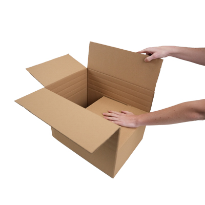 Caisse américaine carton, carton simple cannelure 50x40x30/40cm, paquet de 10 - Caisses américaines cartons-5