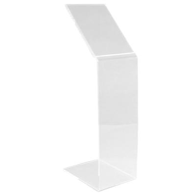 Porte-visuel sur pied Z / Présentoir visuel Z A5 vertical, plexiglas transparent H 53 cm - Porte-visuels sur pied