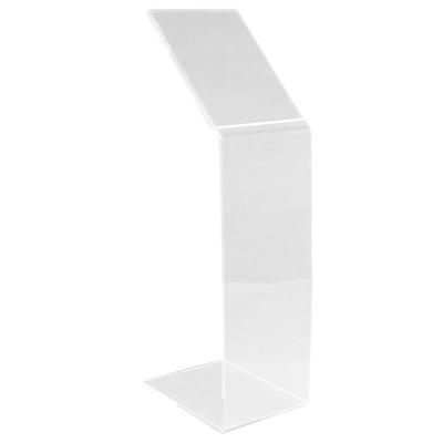 Porte-visuel sur pied Z / Présentoir visuel Z A4 vertical, plexiglas transparent H 60 cm - Porte-visuels sur pied