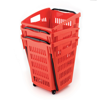 Panier libre-service à roulettes - Paniers libre-service et chariots-1