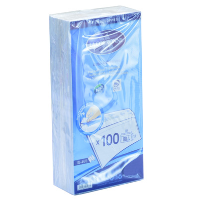 Enveloppe blanche DL 110 x 220 mm 80g sans fenêtre La Couronne - Paquet de 100 - Enveloppes blanches-1