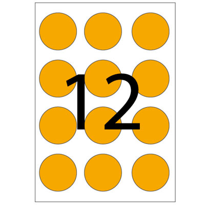 Étiquettes adhésives rondes - Gommettes de couleur-1