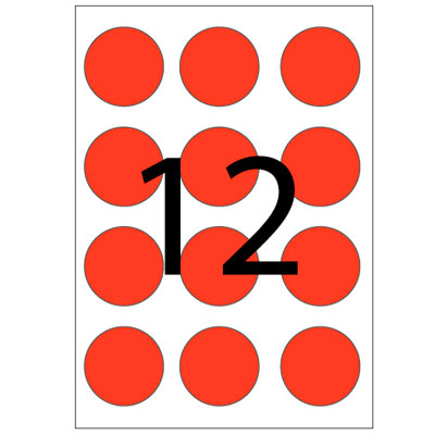 Étiquettes adhésives rondes - Gommettes de couleur-1