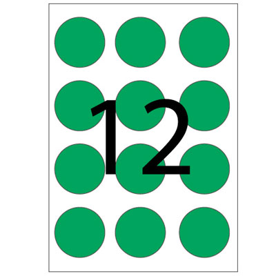 Étiquettes adhésives rondes - Gommettes de couleur-1