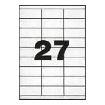 2700 Étiquettes adhésives blanches multi-usages 70 x 31 mm Etibox - Étiquettes adhésives neutres-1