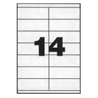 1400 Étiquettes adhésives blanches multi-usages 105 x 39 mm Etibox - Étiquettes adhésives neutres-1