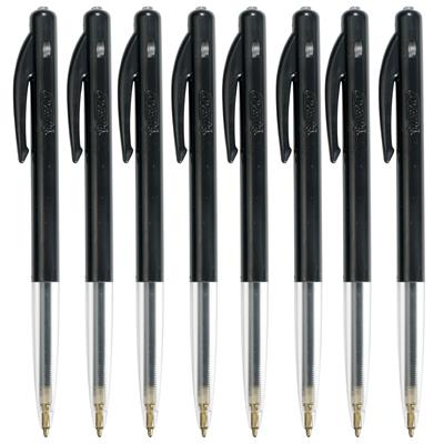 Stylos - Bic M10 - rétractables - noir - Lot de 50 - Stylos billes