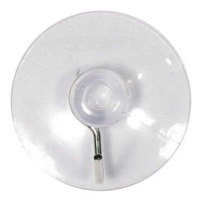 Ventouses à crochet - Transparent - ø 4,5 cm - Paquet de 5 - Crochets - Anneaux