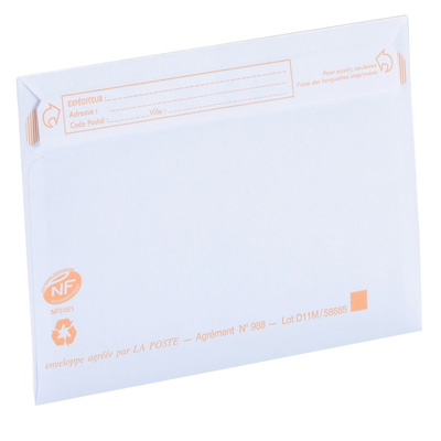 Enveloppes précasées fermeture adhésive - Enveloppes blanches-2