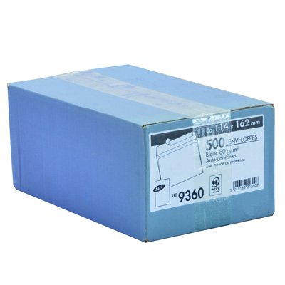 Enveloppe blanche C6 114 x 162 mm 80g sans fenêtre La Couronne - Paquet de 500 - Enveloppes blanches-1