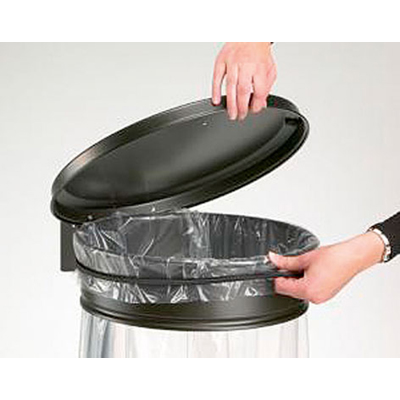 Support sac mural avec couvercle Collec'mur - Poubelles et cendriers-3