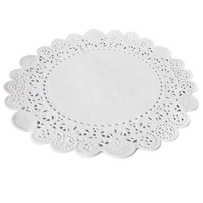 Rond Blanc Dentelle pâtisserie ø12cm - Paquet de 250 - Semelles à gâteaux