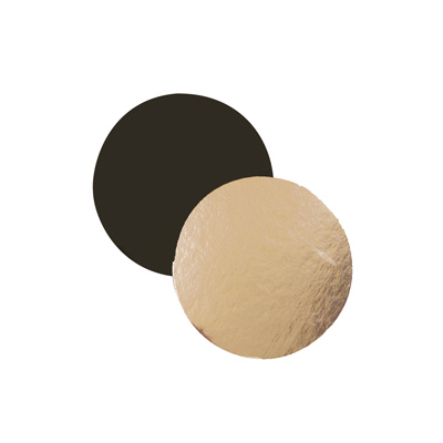 Rond pâtisserie Or/Noir ø14cm carton recyclé - Paquet de 100 - Semelles à gâteaux