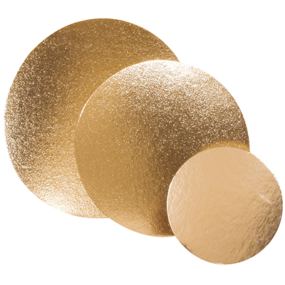 Rond pâtisserie Or/Noir ø24cm carton recyclé - Paquet de 100 - Semelles à gâteaux-1