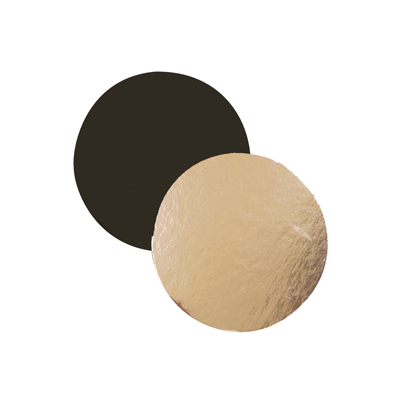 Rond pâtisserie Or/Noir ø18cm carton recyclé - Paquet de 100 - Semelles à gâteaux